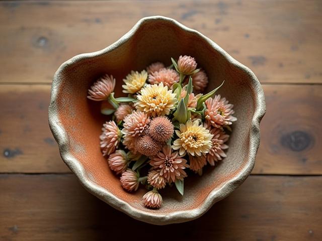 Handgefertigte Keramikschale, rustikaler Stil